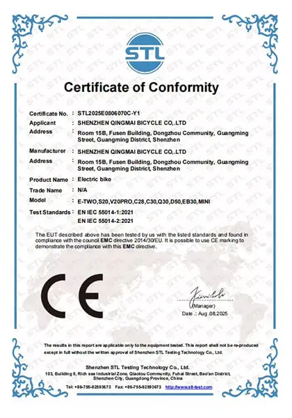 Certificado CE-EMC