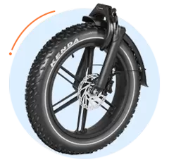 E-bike popular com pneus gordos