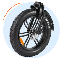 E-bike popular com pneus gordos