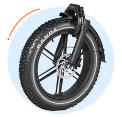 E-bike popular com pneus gordos