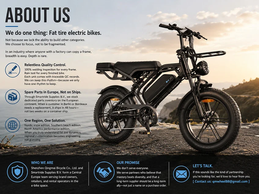 Fazemos uma coisa: bicicletas el&eacute;tricas com pneus grossos.