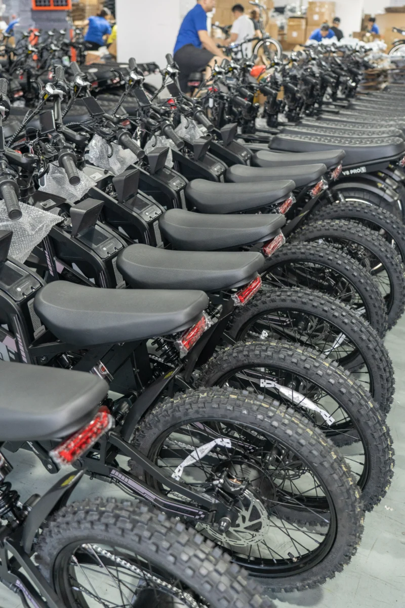 Bicicleta el&eacute;trica para pneus gordos todo terreno com op&ccedil;&otilde;es de bateria dupla de longo alcance